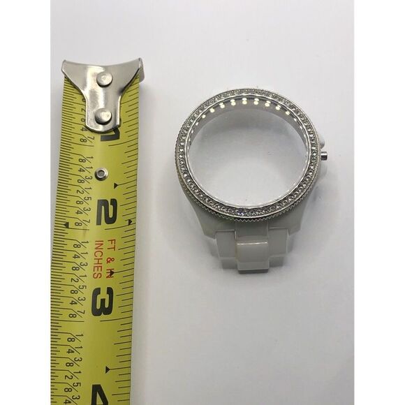 Michael Kors Watch Parts Case 40mm Partial Band White Ceramic Links 20mm GY360 - Picture 1 of 4